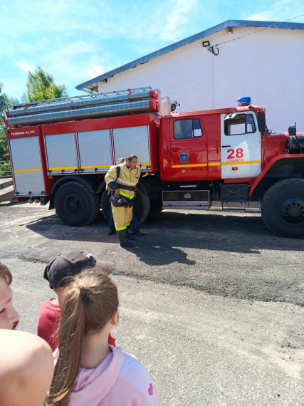 Экскурсия в пожарную часть г. Славска.